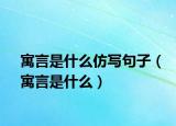 寓言是什么仿写句子（寓言是什么）