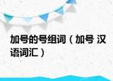 加号的号组词（加号 汉语词汇）