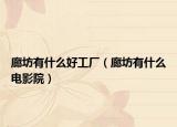 廊坊有什么好工厂（廊坊有什么电影院）