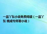 一品丫鬟小说免费阅读（一品丫鬟 桃成兮所著小说）
