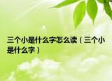 三个小是什么字怎么读（三个小是什么字）