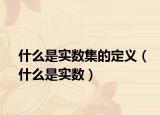 什么是实数集的定义（什么是实数）