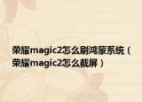 荣耀magic2怎么刷鸿蒙系统（荣耀magic2怎么截屏）
