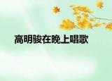 高明骏在晚上唱歌