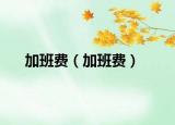 加班费（加班费）