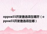 oppoa55开发者选项在哪开（oppoa55开发者选项在哪）