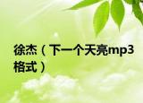 徐杰（下一个天亮mp3格式）