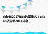 akb482017年总选举排名（akb48总选举2014排名）