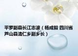 平罗副县长江志波（杨成毅 四川省芦山县清仁乡副乡长）