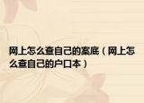 网上怎么查自己的案底（网上怎么查自己的户口本）