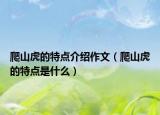 爬山虎的特点介绍作文（爬山虎的特点是什么）