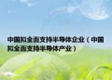 中国拟全面支持半导体企业（中国拟全面支持半导体产业）