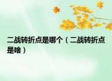 二战转折点是哪个（二战转折点是啥）