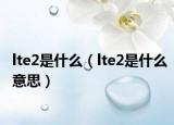 lte2是什么（lte2是什么意思）