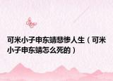 可米小子申东靖悲惨人生（可米小子申东靖怎么死的）