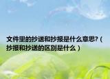 文件里的抄送和抄报是什么意思?（抄报和抄送的区别是什么）