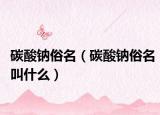 碳酸钠俗名（碳酸钠俗名叫什么）