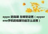 oppo 防窥屏 在哪里设置（opporeno手机防窥屏功能怎么设置）
