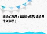 暤鸣的意思（嗥鸣的意思 嗥鸣是什么意思）