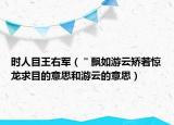 时人目王右军（＂飘如游云矫若惊龙求目的意思和游云的意思）