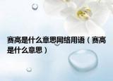 赛高是什么意思网络用语（赛高是什么意思）