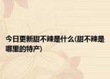 今日更新甜不辣是什么(甜不辣是哪里的特产)