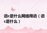 语c是什么网络用语（语c是什么）