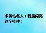 求黄钻名人（我最闪亮这个挂件）