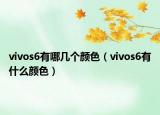 vivos6有哪几个颜色（vivos6有什么颜色）