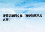 菠萝简笔画文案（菠萝简笔画怎么画）