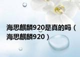 海思麒麟920是真的吗（海思麒麟920）