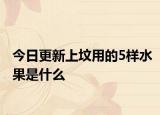 今日更新上坟用的5样水果是什么