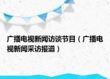 广播电视新闻访谈节目（广播电视新闻采访报道）