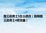 国王的勇士5怎么修改（极限国王的勇士4修改器）