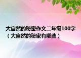 大自然的秘密作文二年级100字（大自然的秘密有哪些）