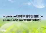 opporeno2拨号声音怎么设置（opporeno2怎么设置智能接电话）