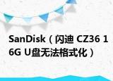 SanDisk（闪迪 CZ36 16G U盘无法格式化）