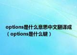 options是什么意思中文翻译成（options是什么键）