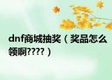 dnf商城抽奖（奖品怎么领啊????）