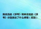 陈奕迅的《浮夸》和林志炫的《浮夸》分别表达了什么感情（差别）