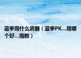 蓝拳用什么武器（蓝拳PK…用哪个好…指教）