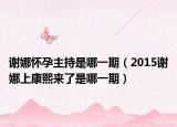 谢娜怀孕主持是哪一期（2015谢娜上康熙来了是哪一期）