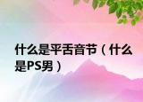 什么是平舌音节（什么是PS男）