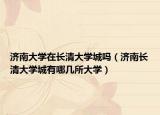 济南大学在长清大学城吗（济南长清大学城有哪几所大学）