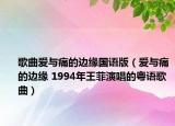 歌曲爱与痛的边缘国语版（爱与痛的边缘 1994年王菲演唱的粤语歌曲）