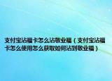 支付宝沾福卡怎么沾敬业福（支付宝沾福卡怎么使用怎么获取如何沾到敬业福）