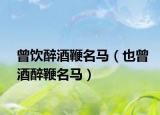 曾饮醉酒鞭名马（也曾酒醉鞭名马）