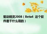 驱动精灵2008（Beta4  这个软件是干什么用的）
