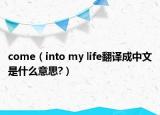 come（into my life翻译成中文是什么意思?）