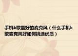 手机k歌最好的麦克风（什么手机k歌麦克风好如何挑选优质）